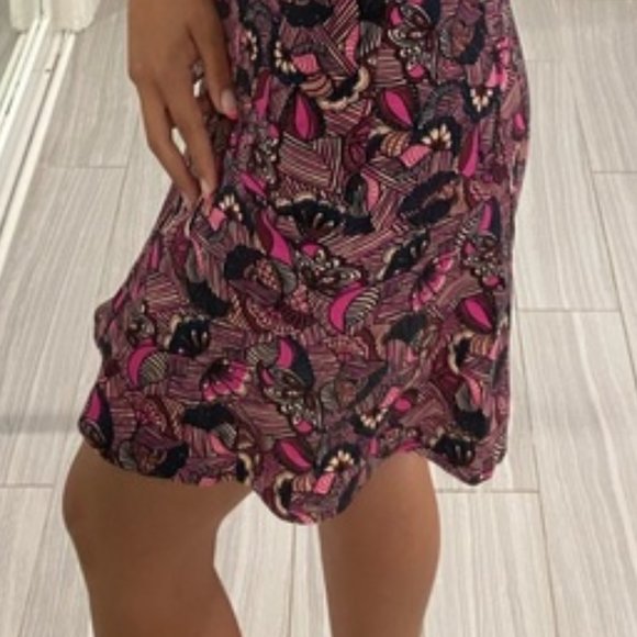 Floral Printed Fitted Halter Dress Sz XS - Picture 5 of 6